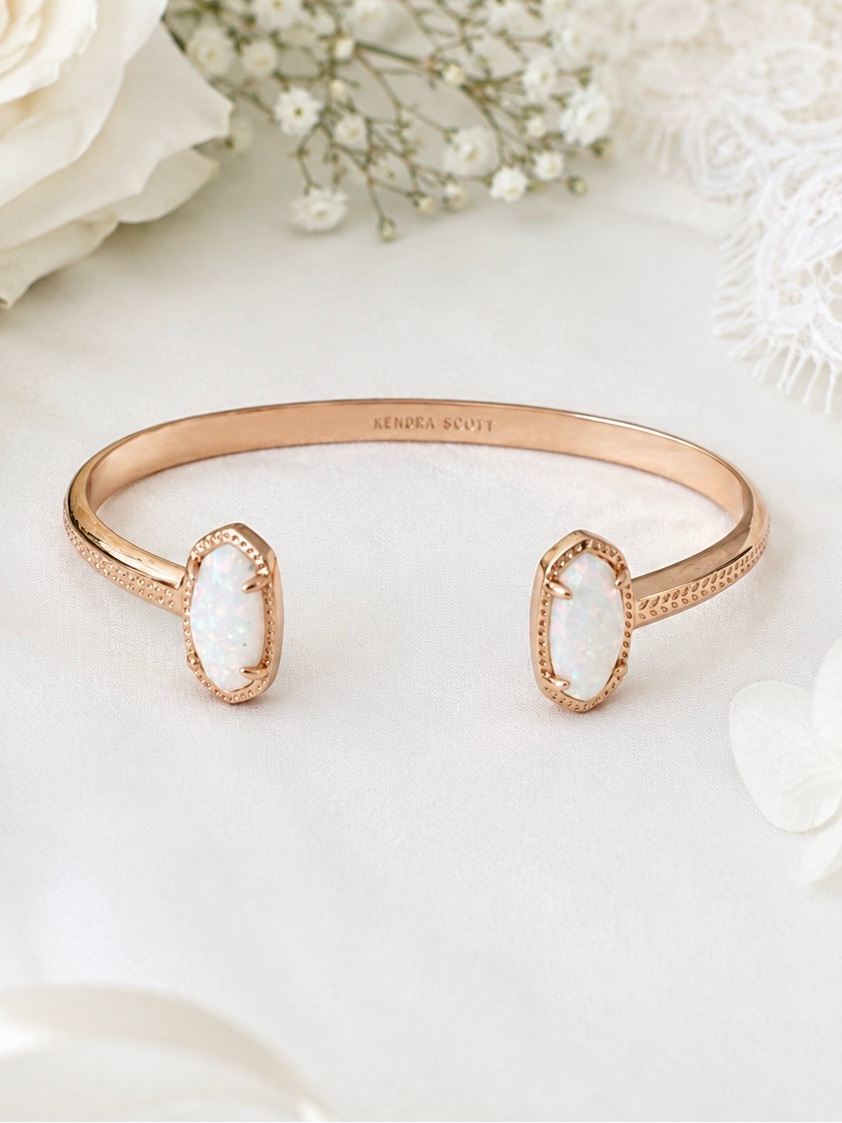 Kendra Scott Elton Cuff Bracelet - Rose Gold & White Opal